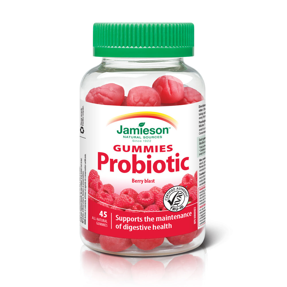 Jamieson Probiotic Gummies - 45 Gummies Berry Blast - - Probiotics