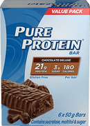 Pure Protein Protein Bars Value Pack - Dark Chocolate Deluxe 6-pack - - Protein snacks