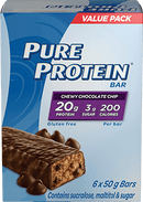 Pure Protein Protein Bars Value Pack - Chocolate Chip 6-pack - - Protein snacks