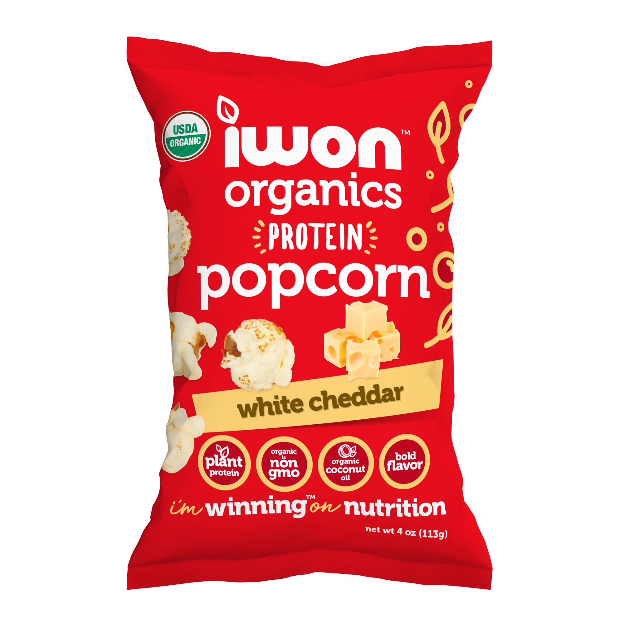 IWON Popcorn 112g / White Cheddar