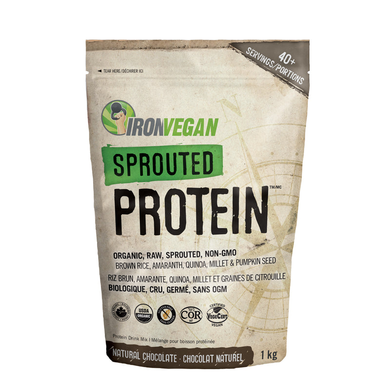 Iron Vegan Sprouted Protein - Chocolate 1kg - Protein Powder