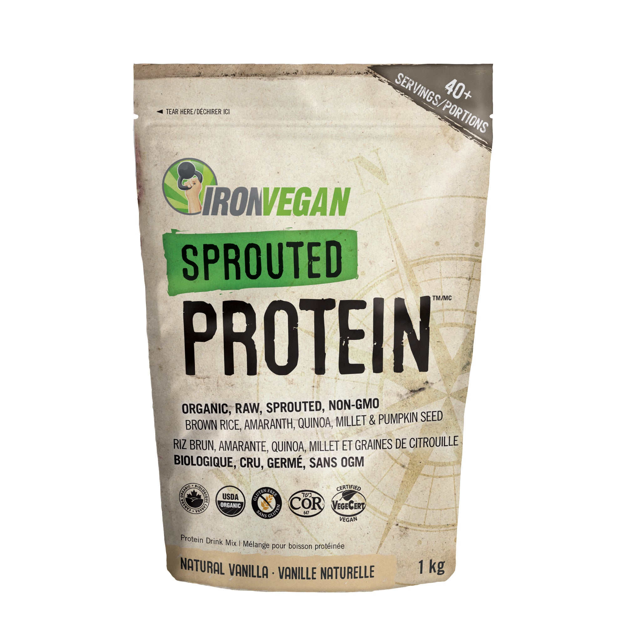Eisen-veganes gekeimtes Protein