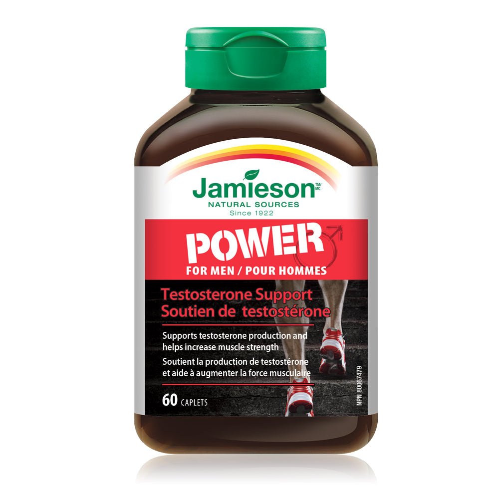 Jamieson Power For Men (Testosterone Support), 60 Caplets, SNS Health, Sports Nutrition