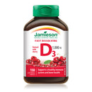 Jamieson Vitamin D3 Fast-Melting - 150 Tablets Wild Cherry - Vitamin D