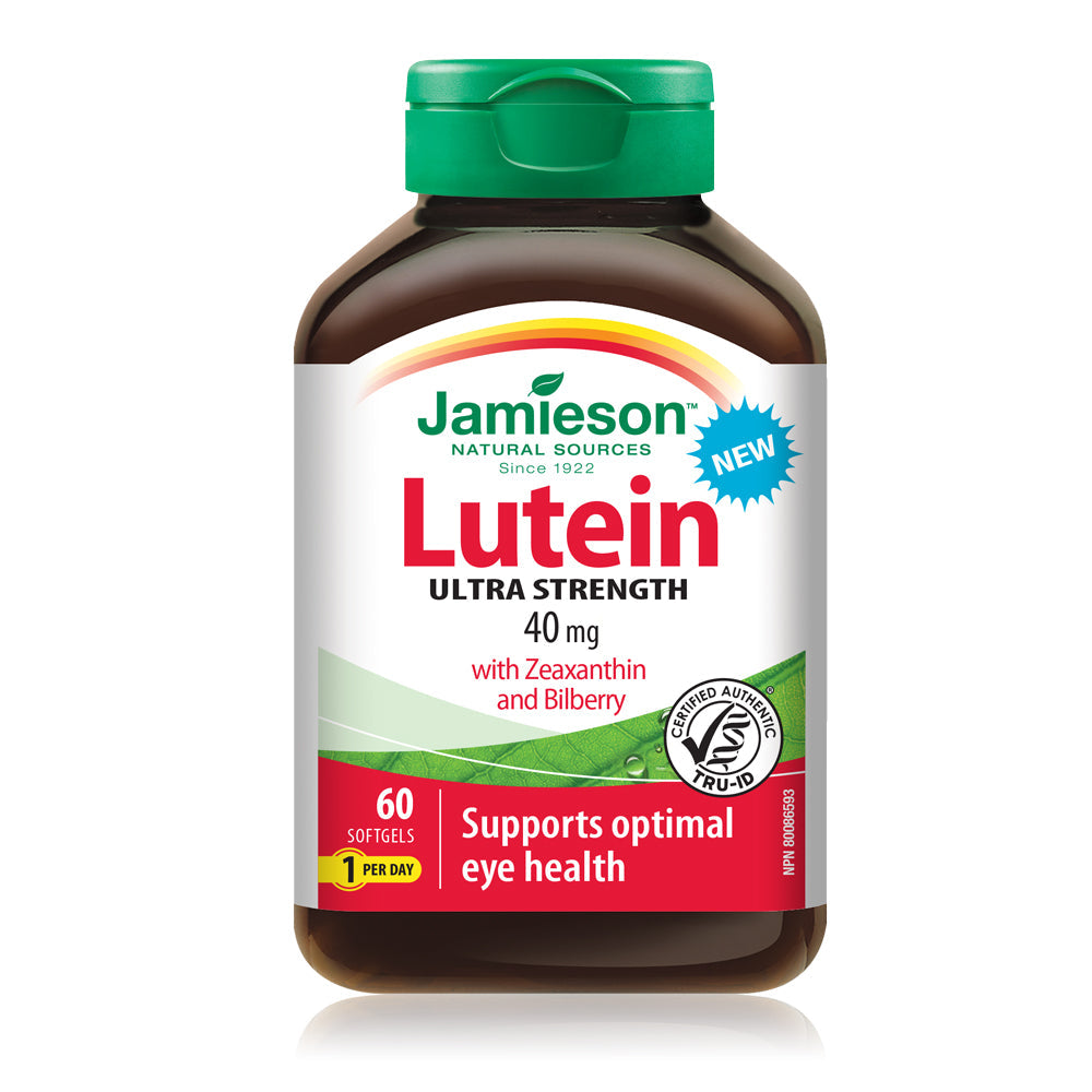 Jamieson Lutein Ultra Strength avec zéaxanthine et myrtille