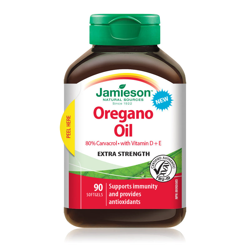 Jamieson Oregano Oil with Vitamin D & E Extra Strength