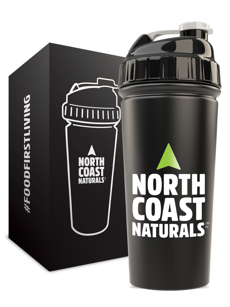 North Coast Naturals  Logo Black Matte Stainless Steel Shaker