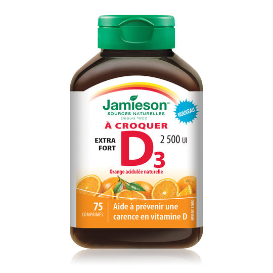 Jamieson Vitamin D3 Extra Strenght Chew.