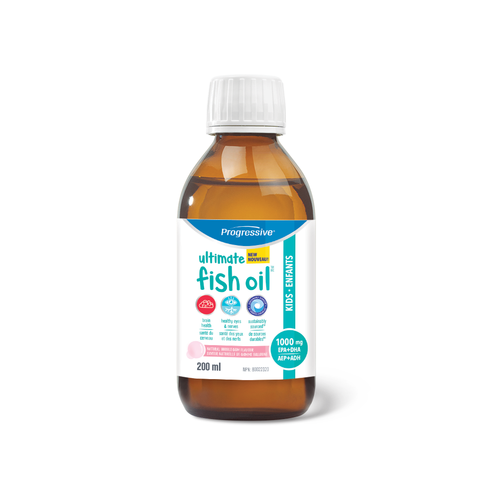 Progressive Ultimate Fish Oil for Kids Liquid 200ml Bubble Gum