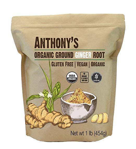 Anthony's Goods Organic Ground Ginger Root Powder 454g