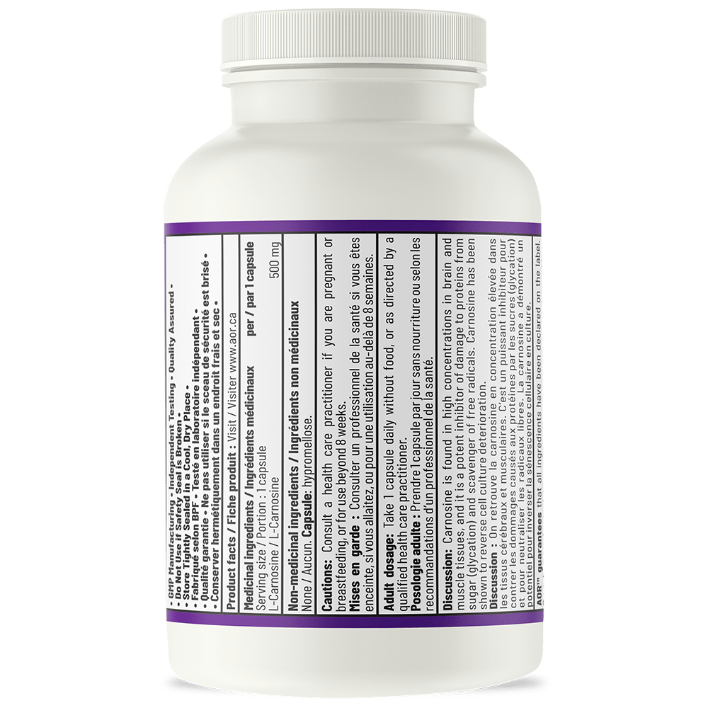 AOR Carnosine-500 - 60 capsules - Amino Acids