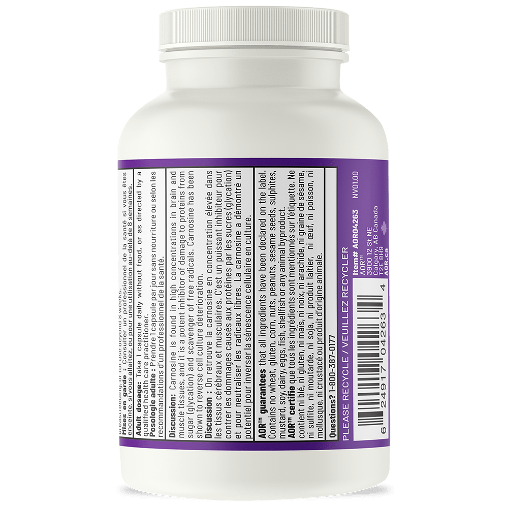 AOR Carnosine-500 - 60 capsules - Amino Acids