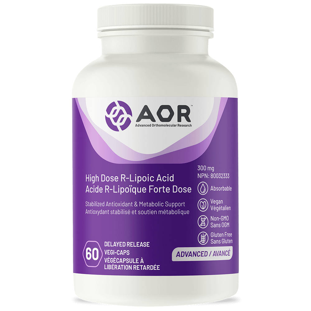 AOR High Dose R-Lipoic Acid 60 Vegi Caps, SNS Health, Antioxidant