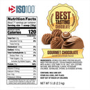 Dymatize ISO100 Hydrolyzed Whey Protein Isolate - Gourmet Chocolate 5lbs - - Protein Powder
