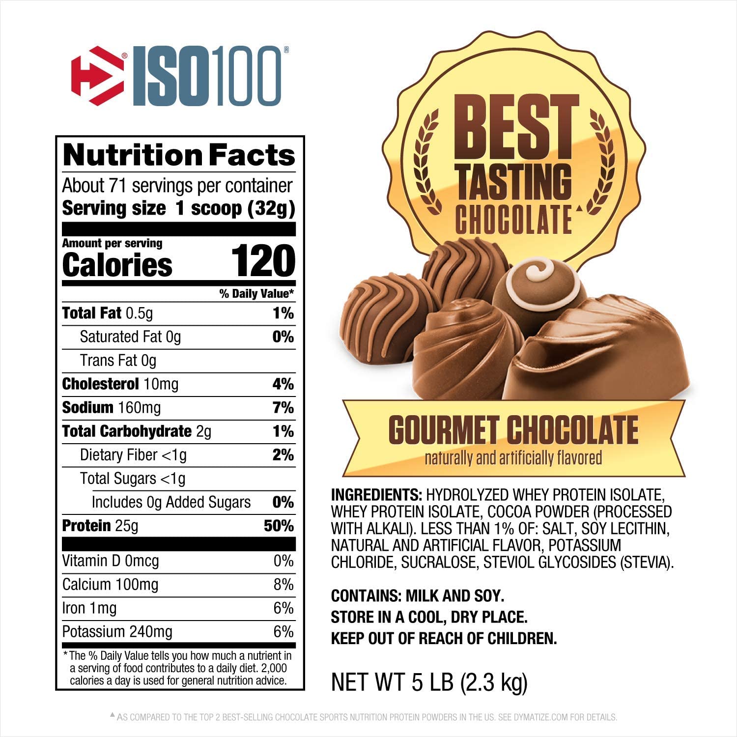 Dymatize ISO100 Whey 5lbs / Chocolate