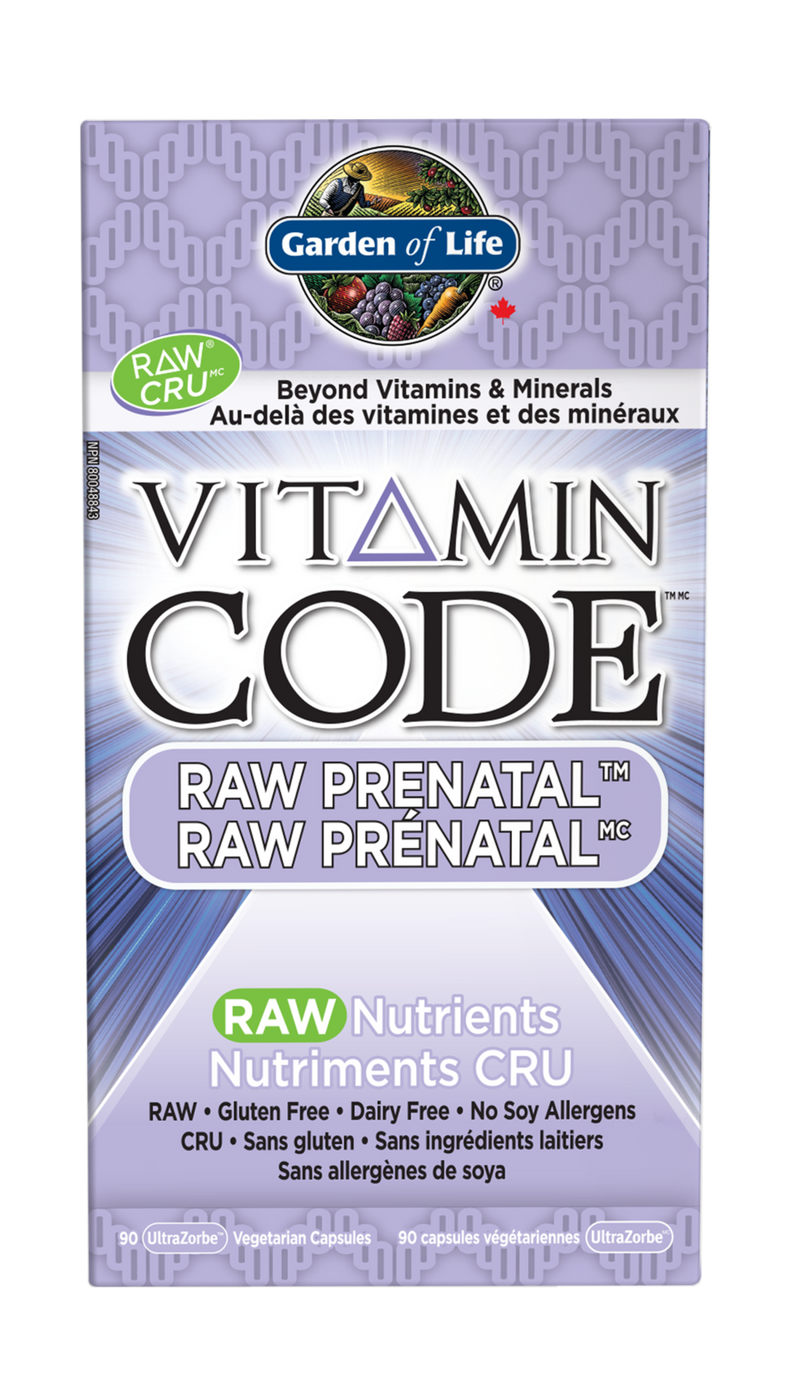 Garden of Life Vitamin Code Raw Prenatal 90 Caps, 60g, SNS Health, Sports Nutrition