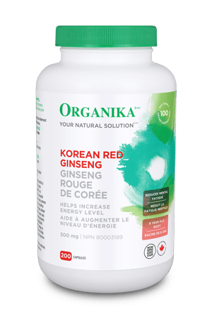 Organika Korean Red Ginseng 500mg - 200 capsules - Adaptogen