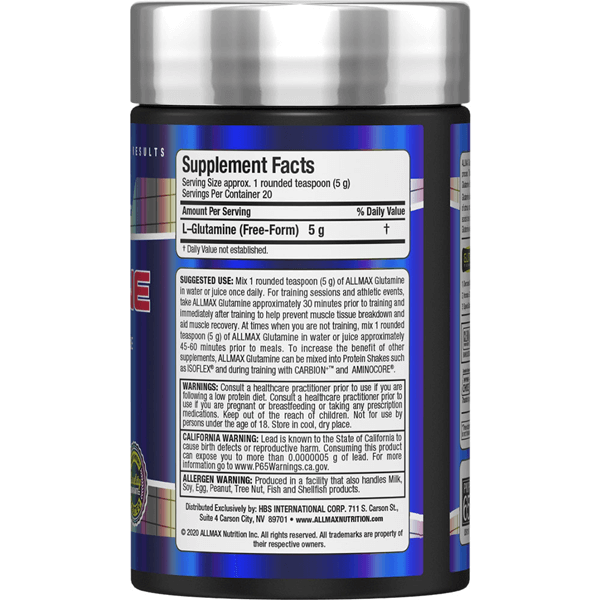 ALLMAX GLUTAMINE 100g / Unflavoured