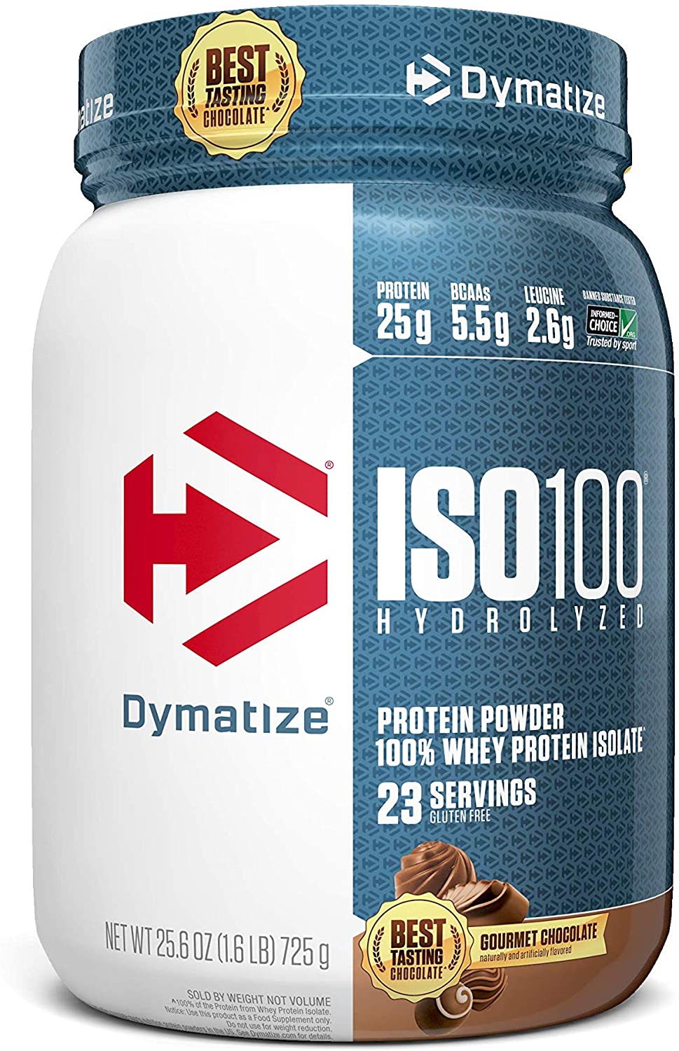 Dymatize ISO100 Hydrolyzed Whey Protein Isolate 1.6Lb / Gourmet Chocolate