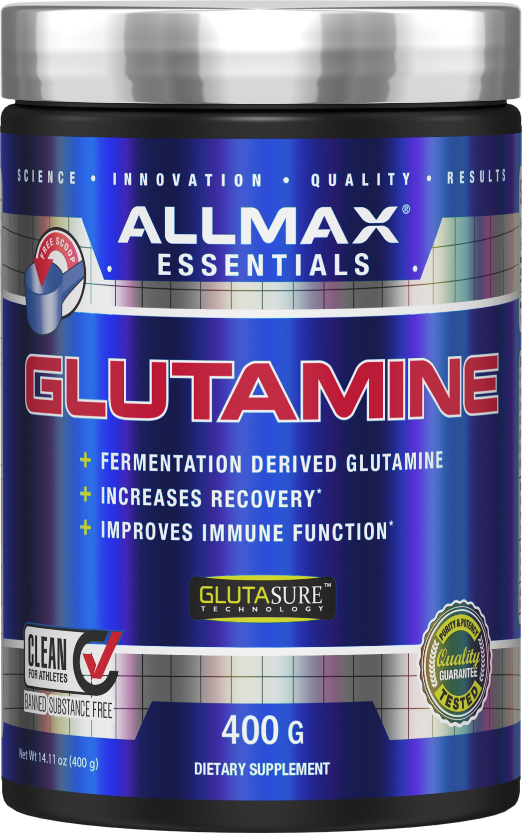 ALLMAX GLUTAMINE 400g / Unflavoured