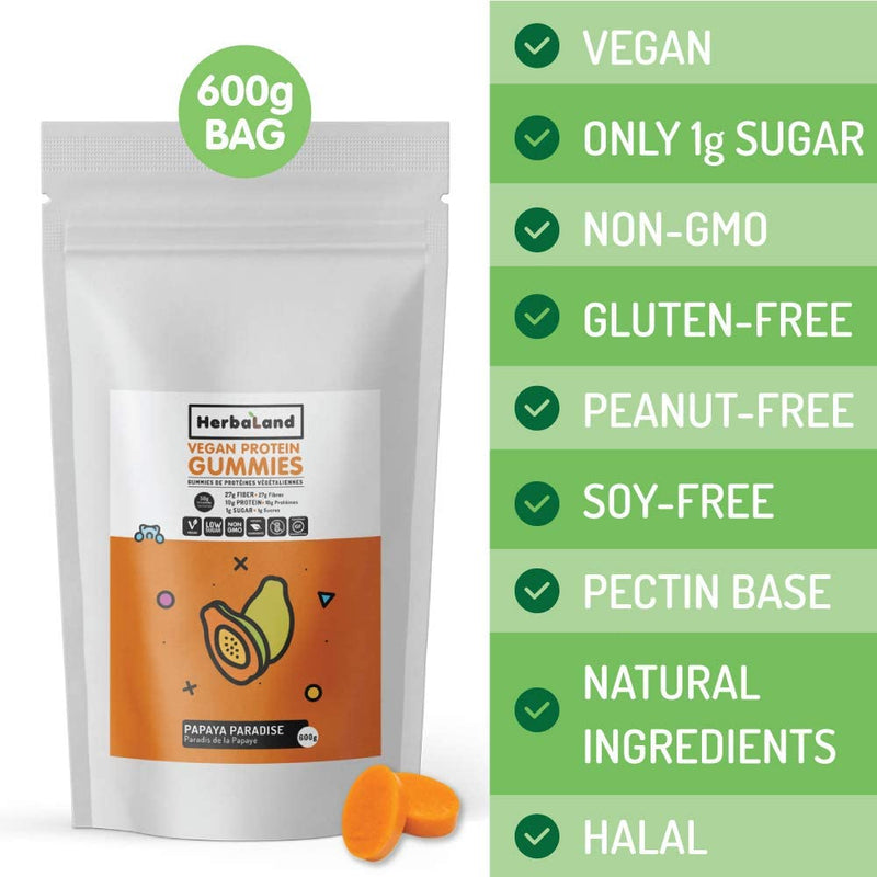 Vegan Protein Gummies 600g / Papaya Paradise