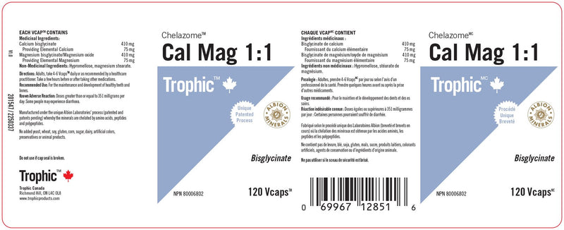 Cal Mag 1:1 (Chelazome) 120 Vcaps