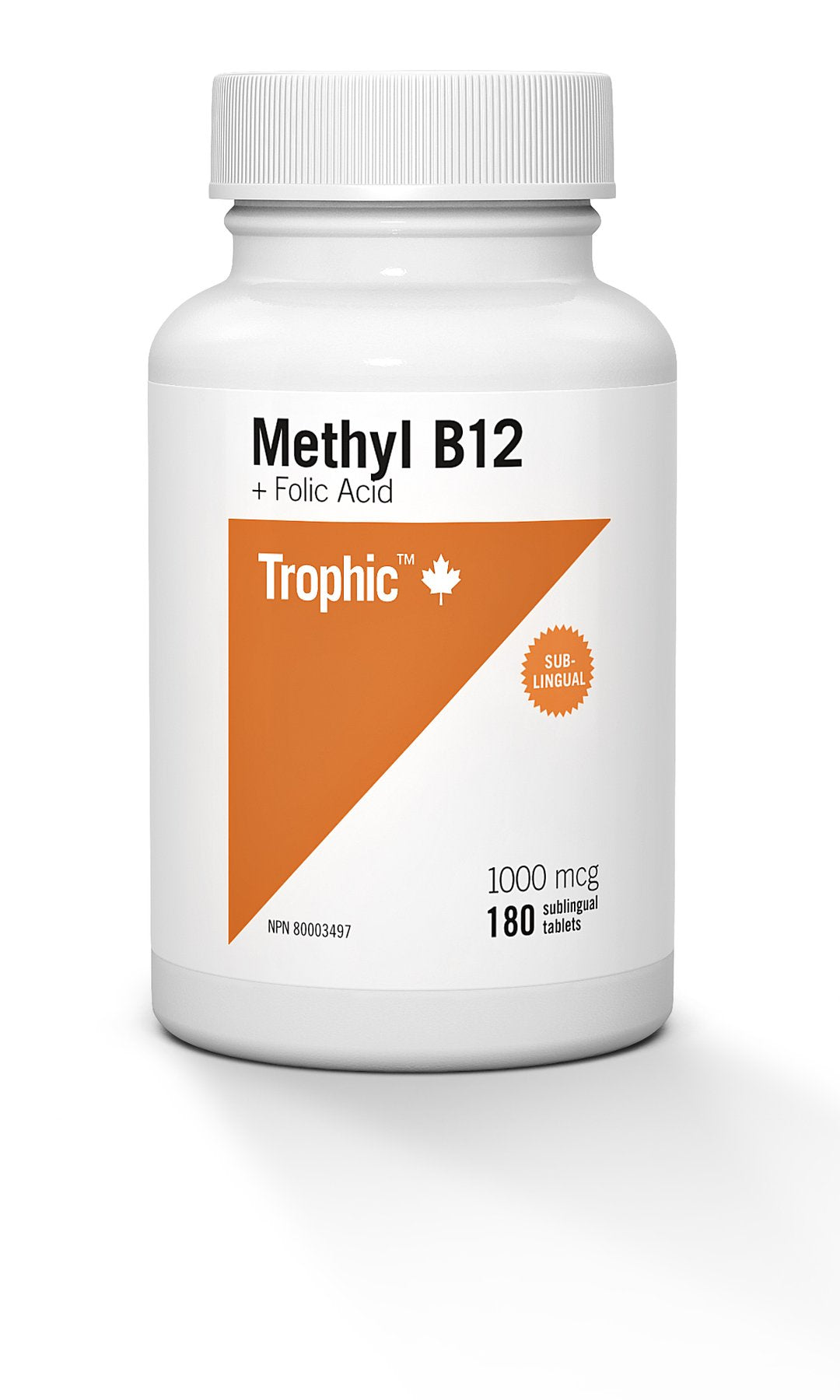 Methyl B12 + Folic Acid 1000mcg 180 Sublingual Tablets
