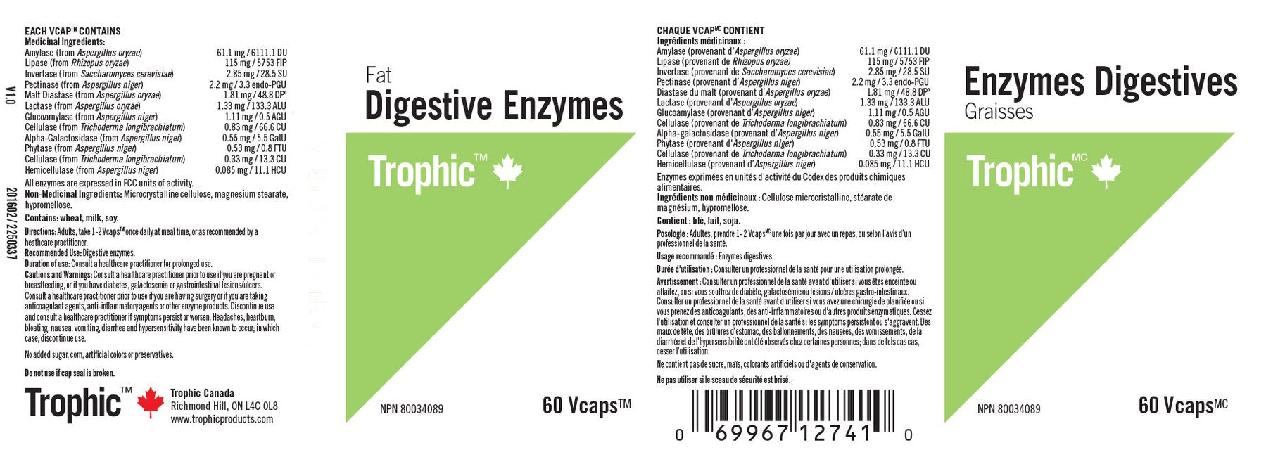 Fat Digestive Enzyme 60 Vcaps