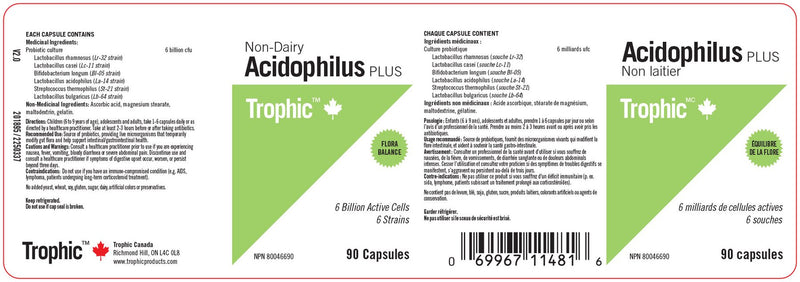 Acidophilus Plus 6-Billion (Non-Dairy) 90 Capsules