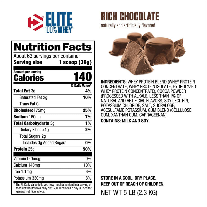 Elite Whey Protein 5lbs / Chocolate