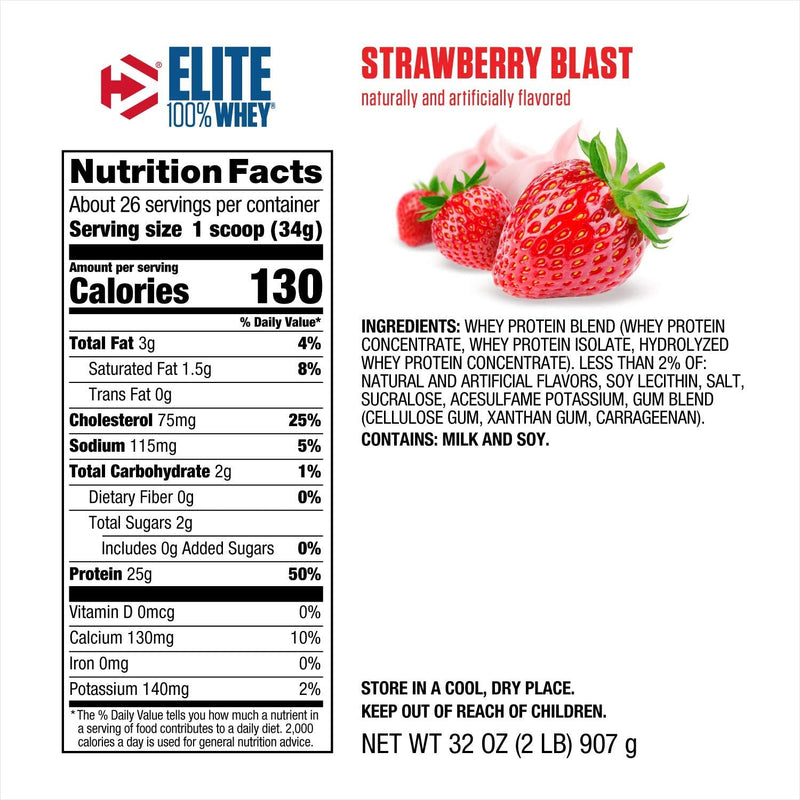 Elite Whey Protein 2lbs / Strawberry