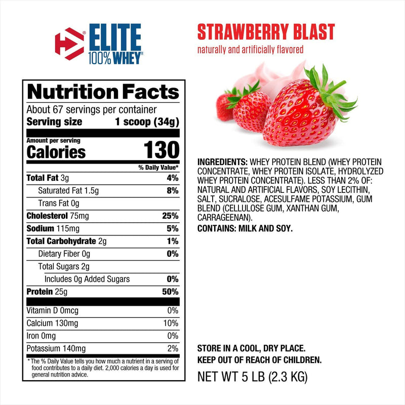 Elite Whey Protein 5lbs / Strawberry