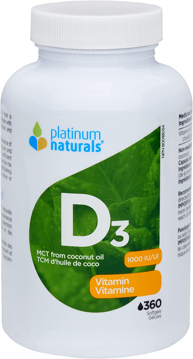 Platinum Naturals  Vitamin D3 360 360