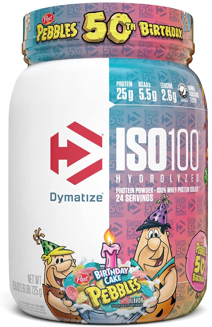 Dymatize ISO100 Hydrolyzed Whey Protein Isolate 1.6Lb / Birthday Cake