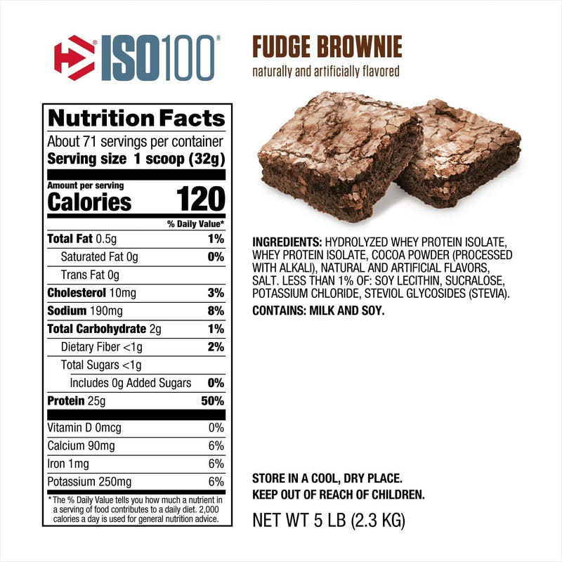Dymatize ISO100 Whey 5lbs / Fudge Brownie