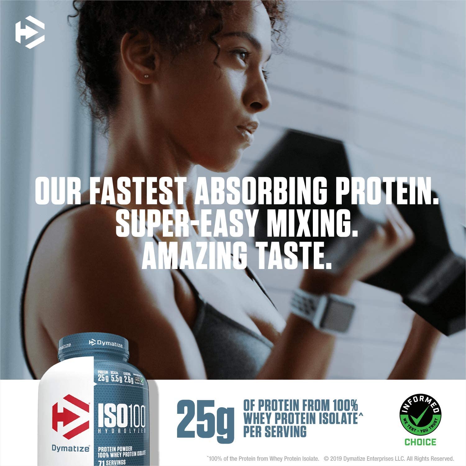 Dymatize ISO100 Whey 5lbs / Fudge Brownie