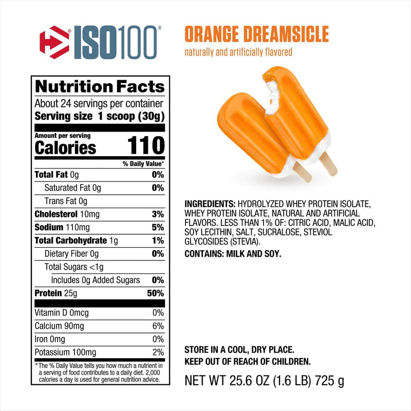 Dymatize ISO100 Whey 1.6Lb / Orange Dreamsicle