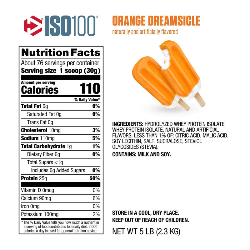 Dymatize ISO100 Whey 5lbs / Orange Dreamsicle