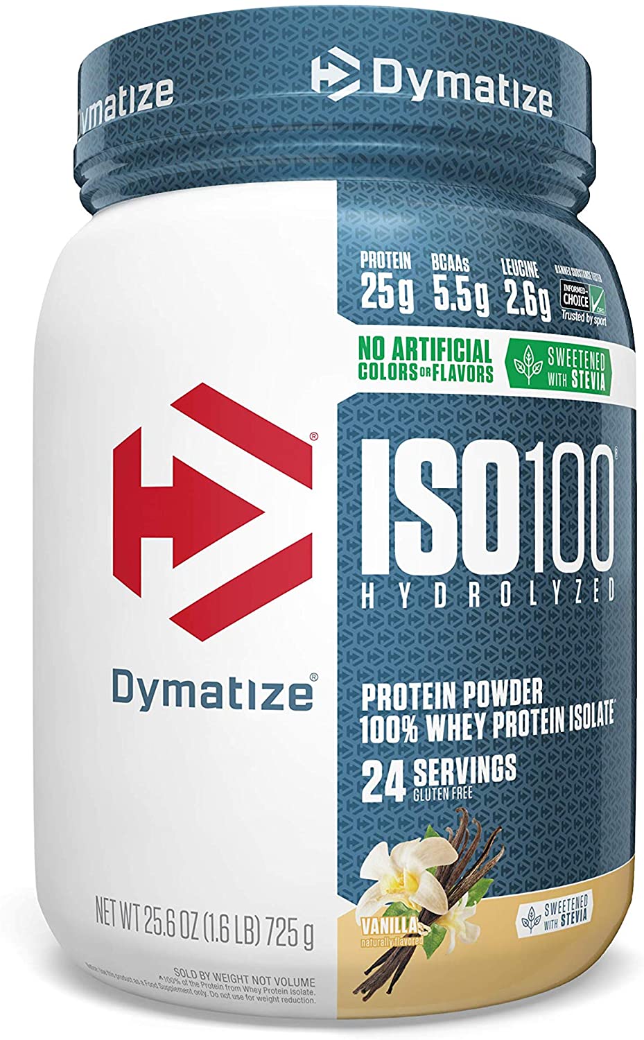 Dymatize ISO100 Hydrolyzed Whey Protein Isolate 1.6Lb / Vanilla