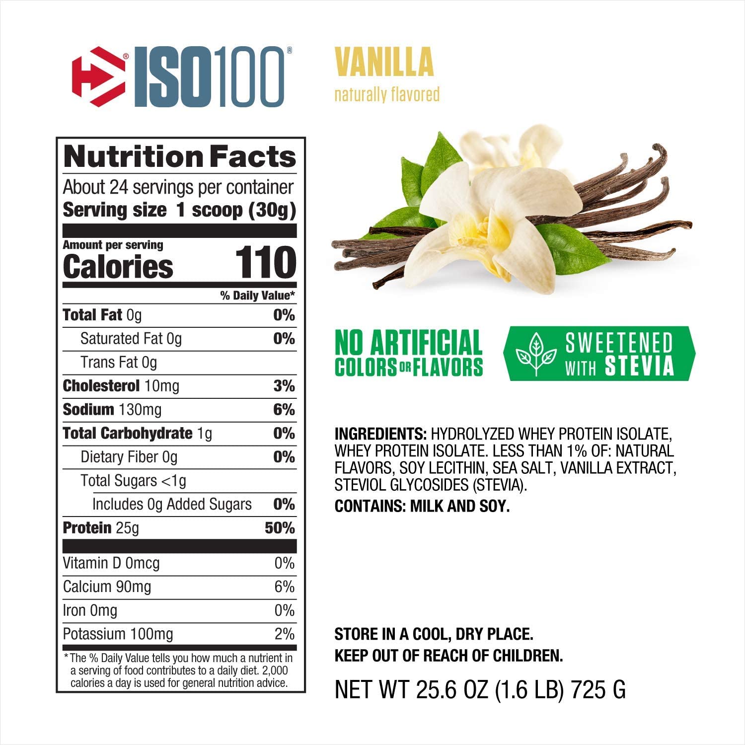 Dymatize ISO100 Whey 1.6Lb / Vanilla