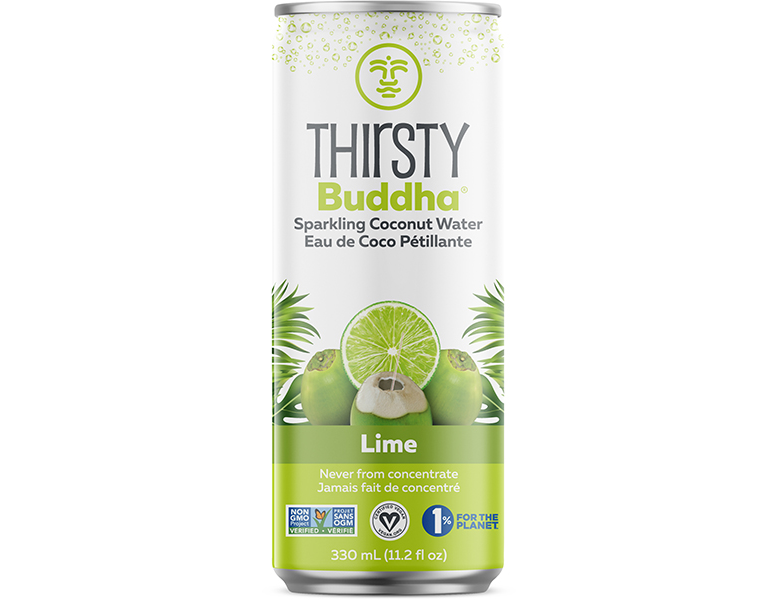 Thirsty Buddha Sparkling Coconut Water Lime / 12x330ml