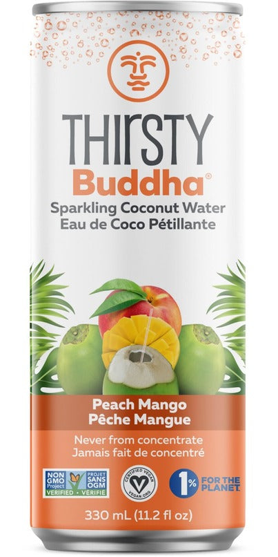 Thirsty Buddha Sparkling Coconut Water Peach Mango / 12x330ml