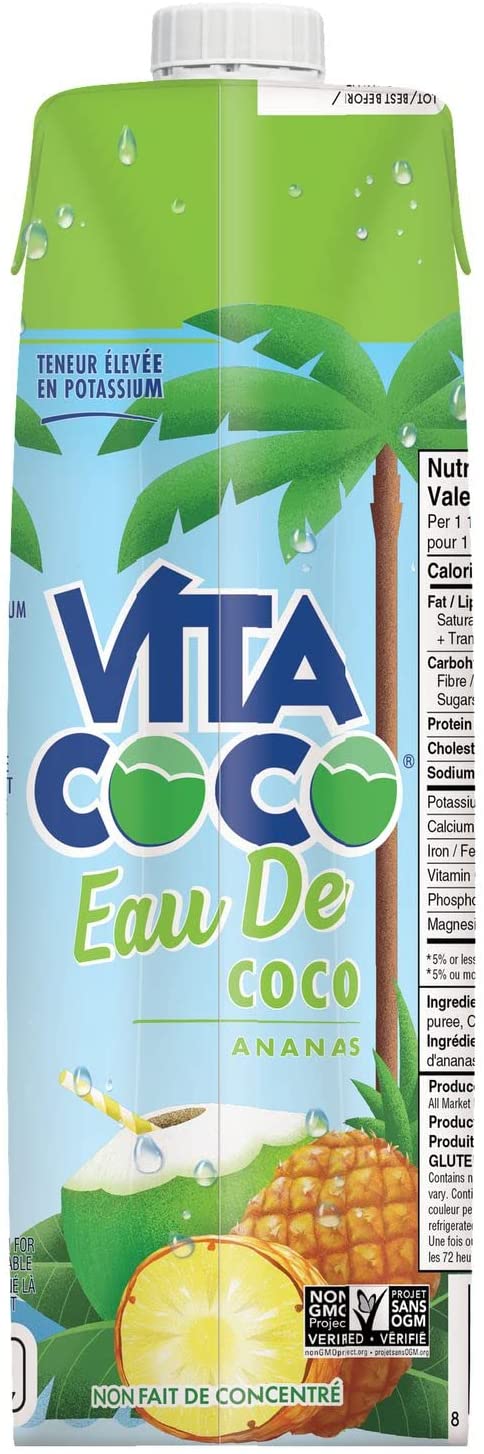 Coconut Water Tetra Pack Pineapple / 1 Litre