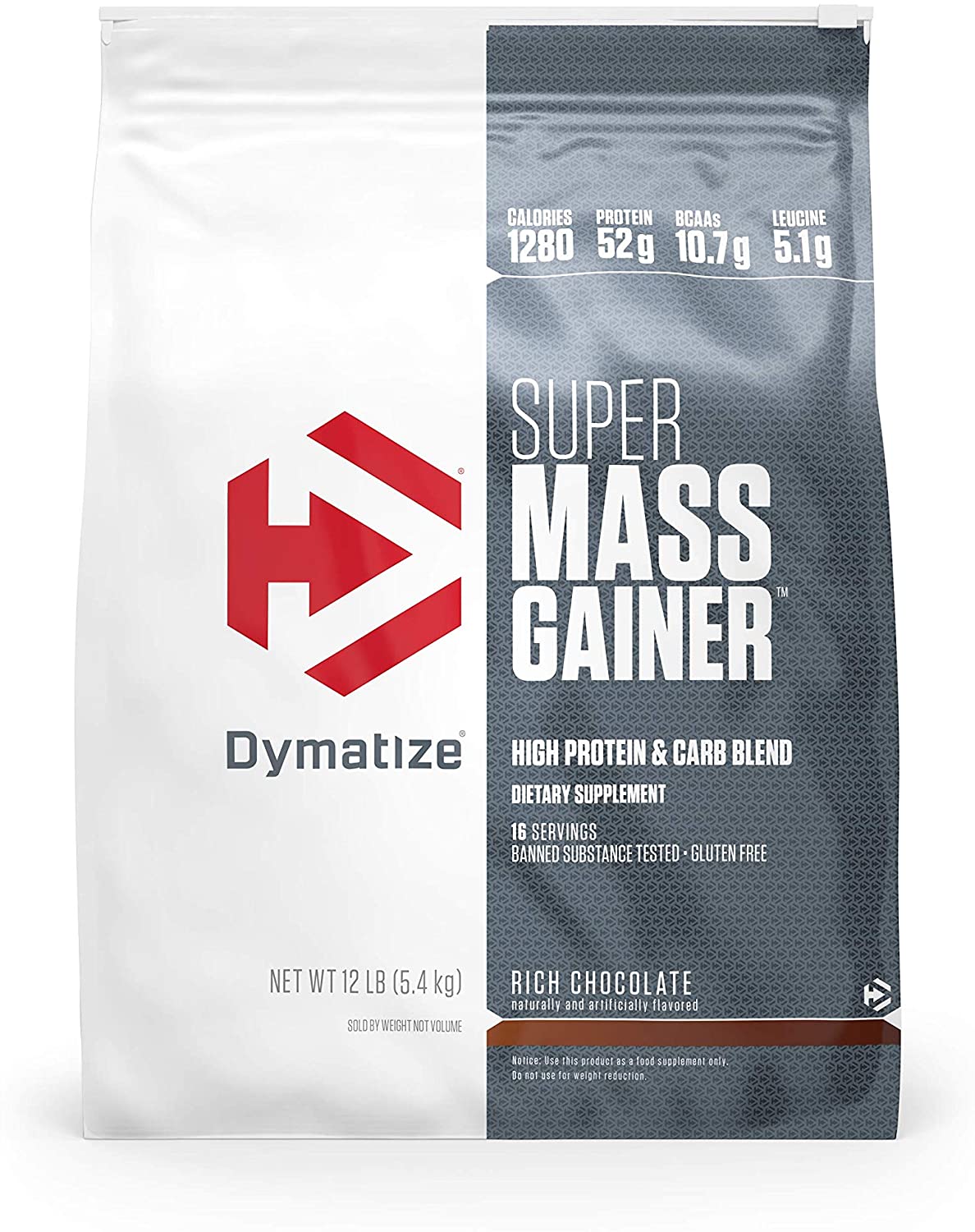 Dymatize SUPER Mass Gainer 12Lb, 16 servings, Rich Chocolate, SNS Health, Sports Nutrition