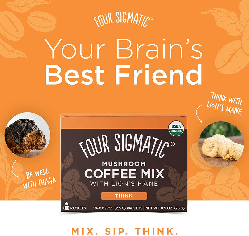 Four Sigmatic Mushroom Coffee Mix with Lion's Mane (2.5gx10), Think, SNS Health, Mushroom Coffee Mix