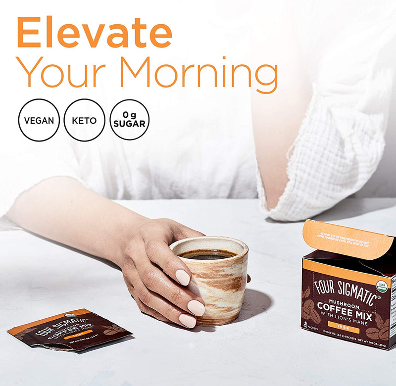 Four Sigmatic Mushroom Coffee Mix with Lion's Mane (2.5gx10), Think, SNS Health, Mushroom Coffee Mix