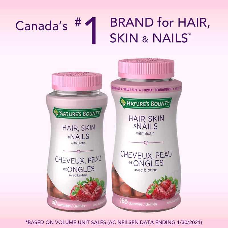 NATURE'S BOUNTY HAIR, SKIN & NAILS GUMMIES VALUE SIZE 165 caps