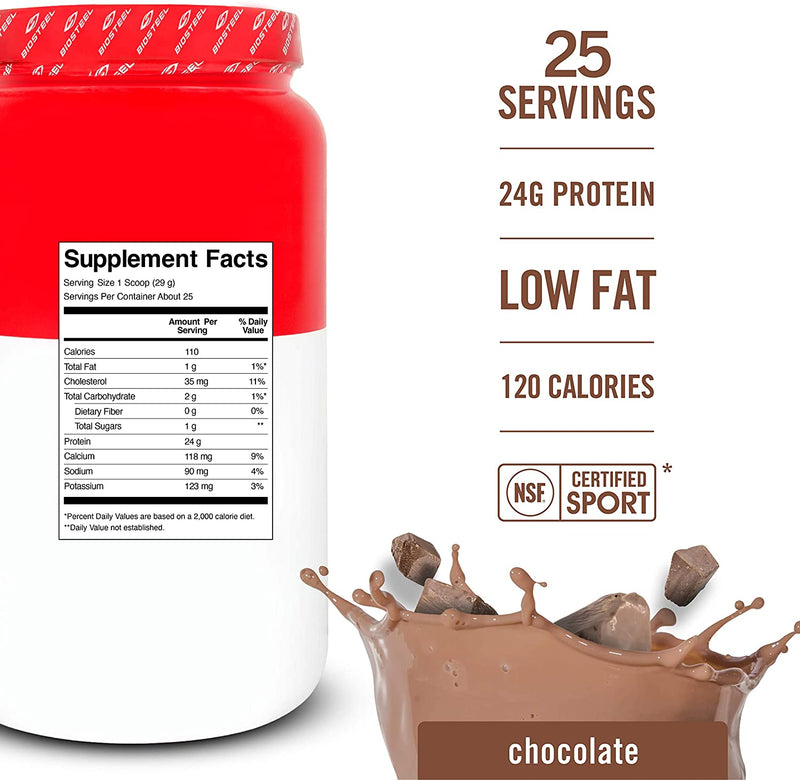Biosteel Whey Protein Isolate 816g / Chocolate, Supplement Facts, SNS Health, Sports Nutrition