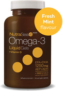 Nature's Way NutraSea Omega-3 + Vitamin D Liquid Gels - 60 softgels Fresh Mint - - Omega 3