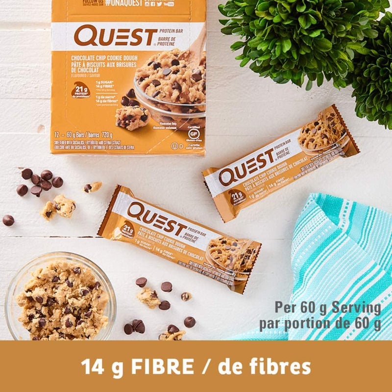 Quest Bar Pack of 12 / Choc. Chip Cookie Dough